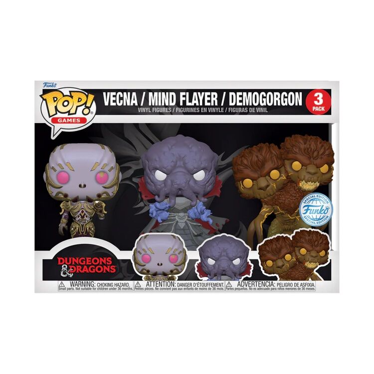 Product Funko Pop! Dungeons & Dragons - Vecna, Mind Flayer, Demogorgon 3-Pack (Special Edition) image