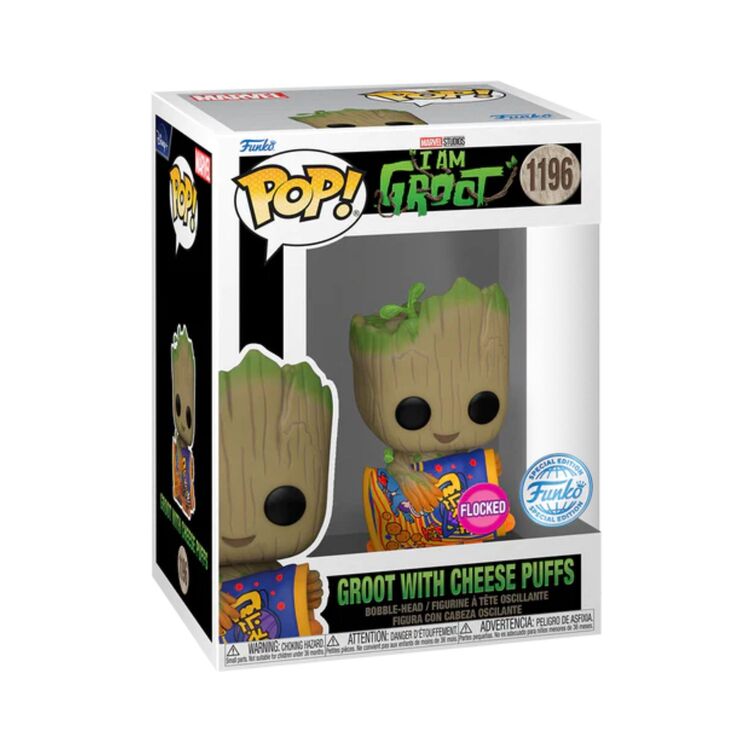 Product Funko Pop! I am Groot With Cheese Puffs Flocked (Special Edition) image