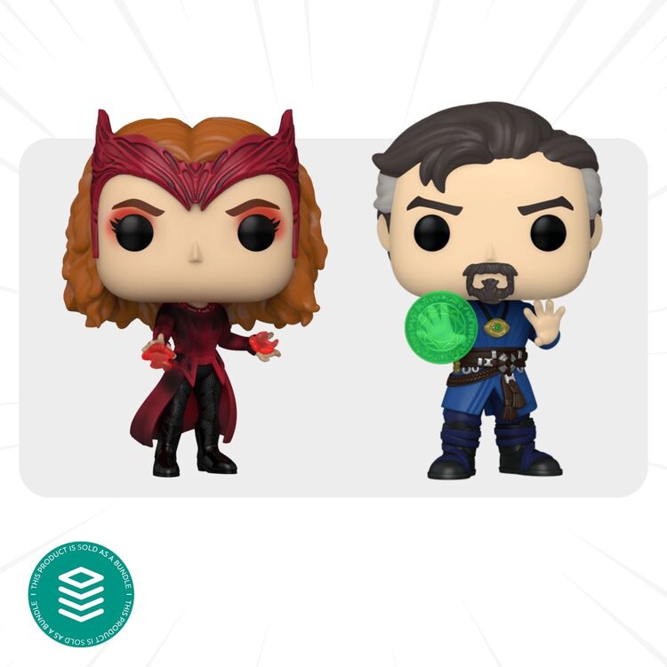 Product Funko Pop! Marvel Scarlet Witch GITD + Doctor Strange GITD Bundle image