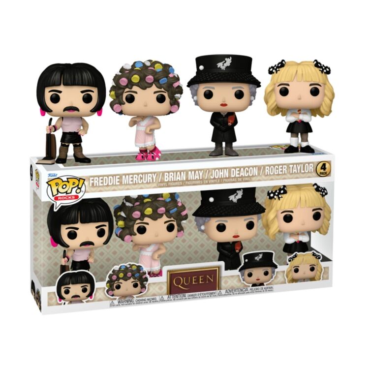 Product Funko Pop! Rocks: Queen Freddie Mercury, Brian May, John Deacon, Roger Taylor 4-Pack image