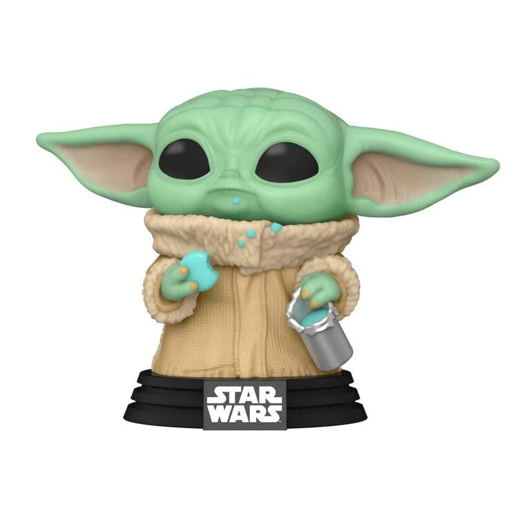 Product Funko Pop! & Tee Star Wars The Mandalorian Mando Grogu with Cookie Flocked (Special Edition) image