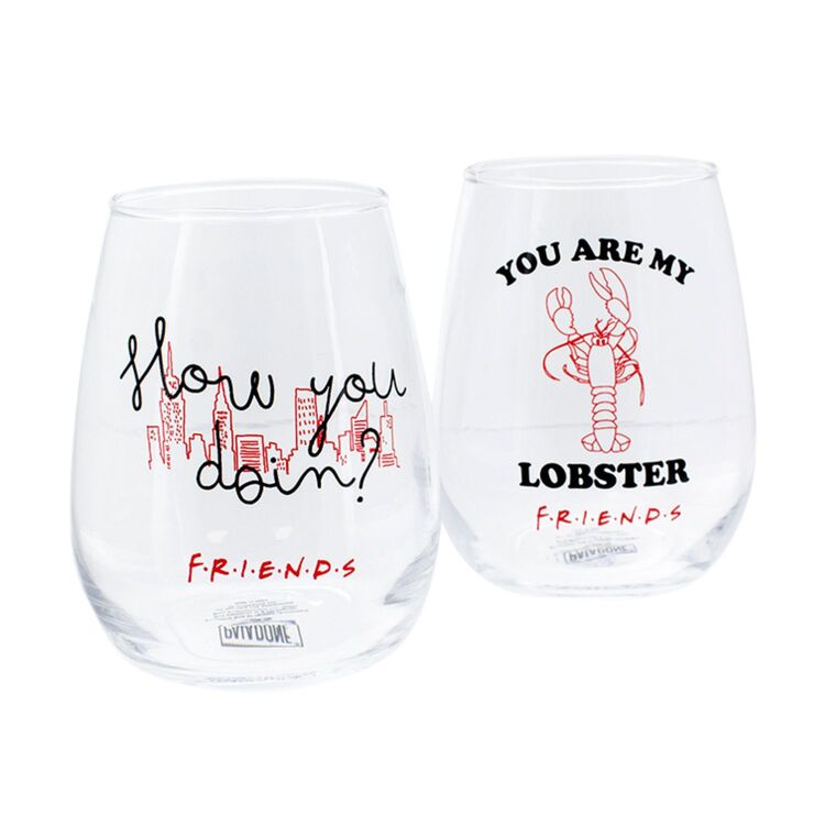 Product Friends Set of 2 Glasses Stemless Wine Glasses image