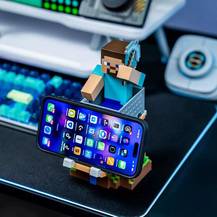 Product Φιγούρα Cable Guys Minecraft Steve Phone & Controller Holder image