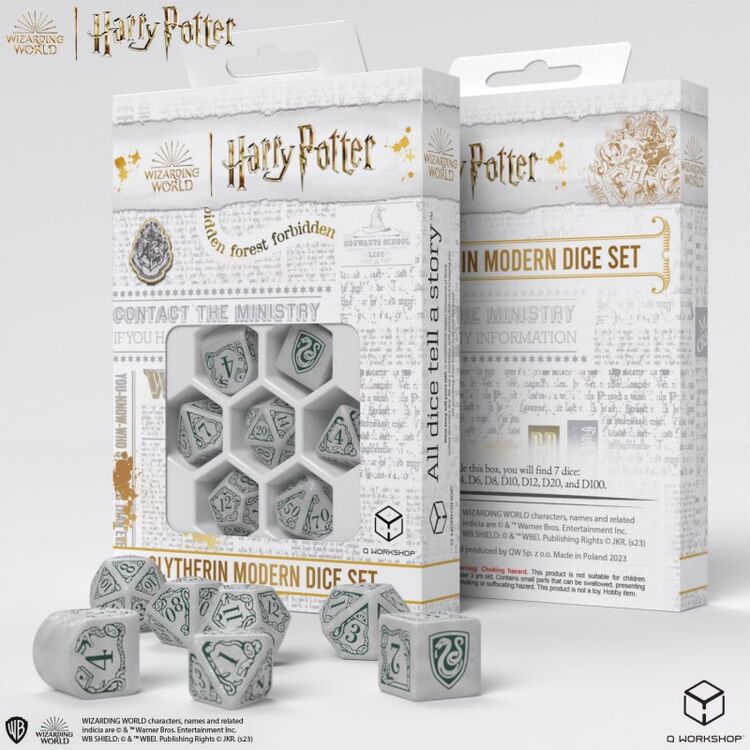 Product Harry Potter Slytherin Modern Dice Set: White image