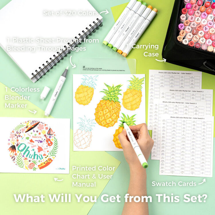 Product Μαρκαδόροι Ohuhu Markers Brush & Chisel Set of 320  Χρώματα image