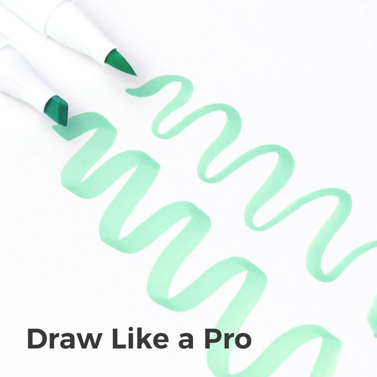 Product Ohuhu Markers Pastel Colours 48+1 Brush & Chisel image