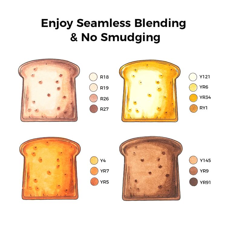 Product Ohuhu Markers Brush and Fine 24 Skin Tone image