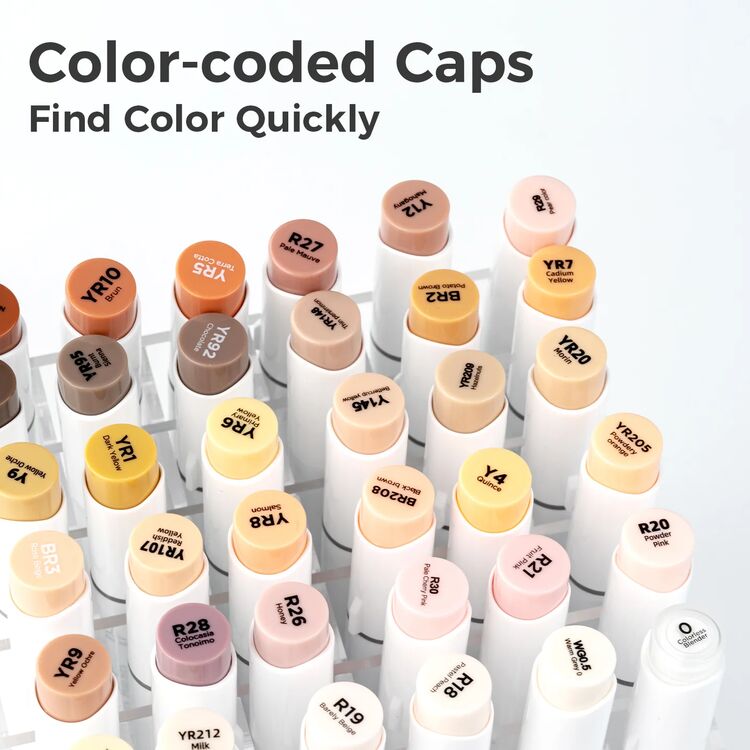 Product Ohuhu 36 Skin Tone Alcohol Art Markers Brush & Chisel image