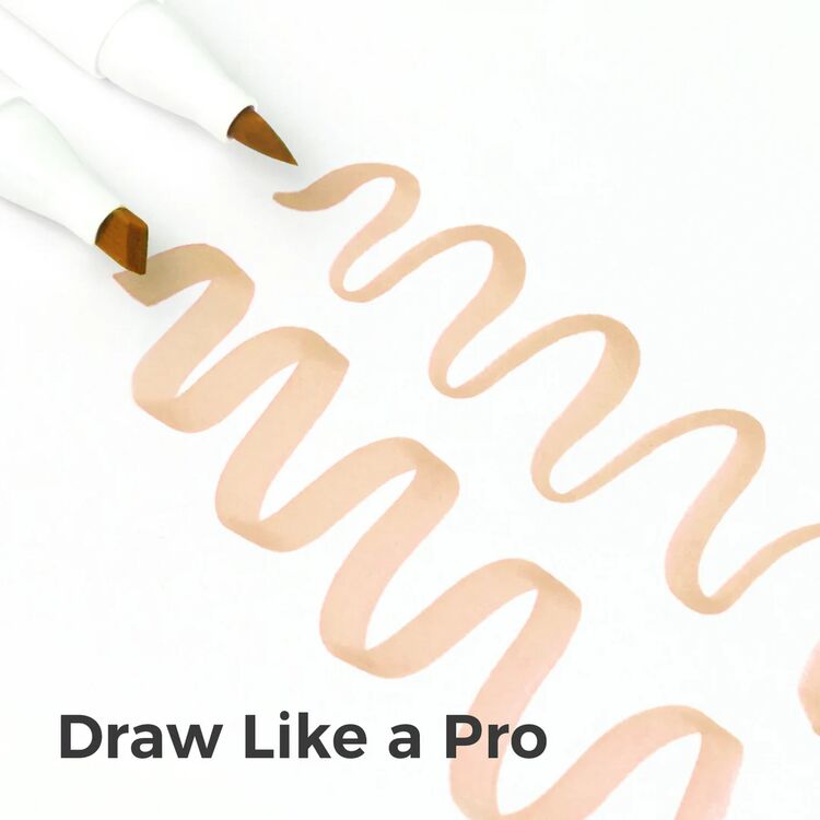 Product Ohuhu Markers 24 Skin Colour Brush and Chisel image