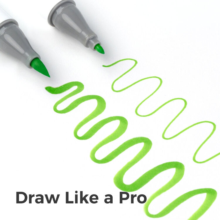 Product Ohuhu Markers Brush and Fine Set of 120+1 image