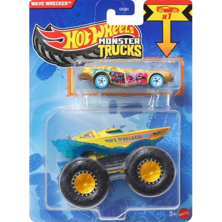 Product Mattel Monster: Trucks Vehicle With Small Car – Hw Mt Die-Cast &amp; Truck 11 (JJT62) image