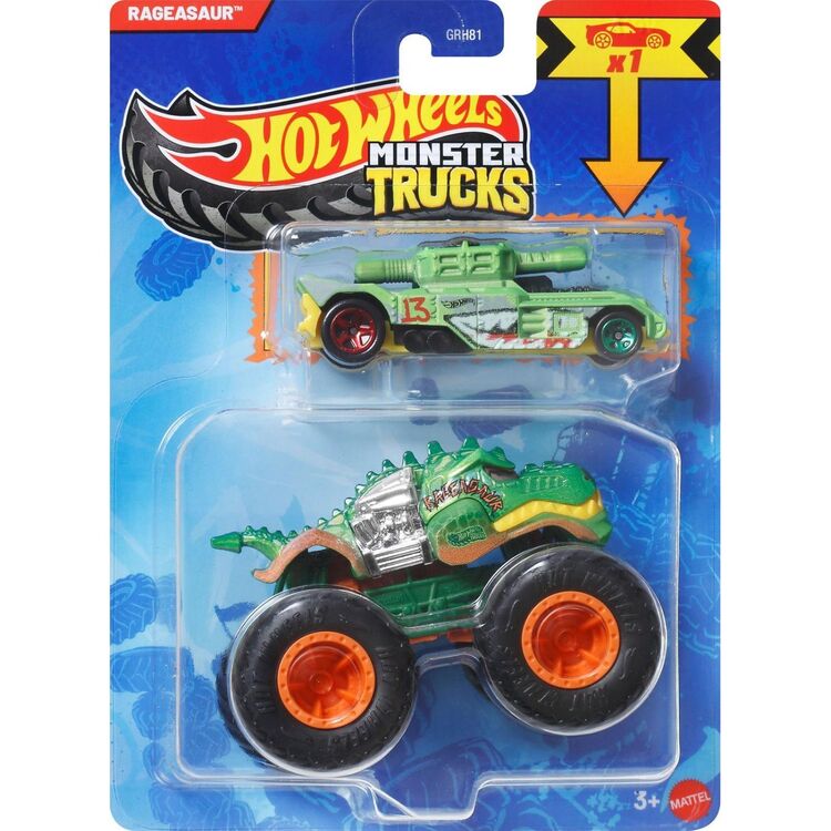Product Mattel Monster: Trucks Vehicle With Small Car – Hw Mt Die-Cast &amp; Truck 4 (JJT55) image
