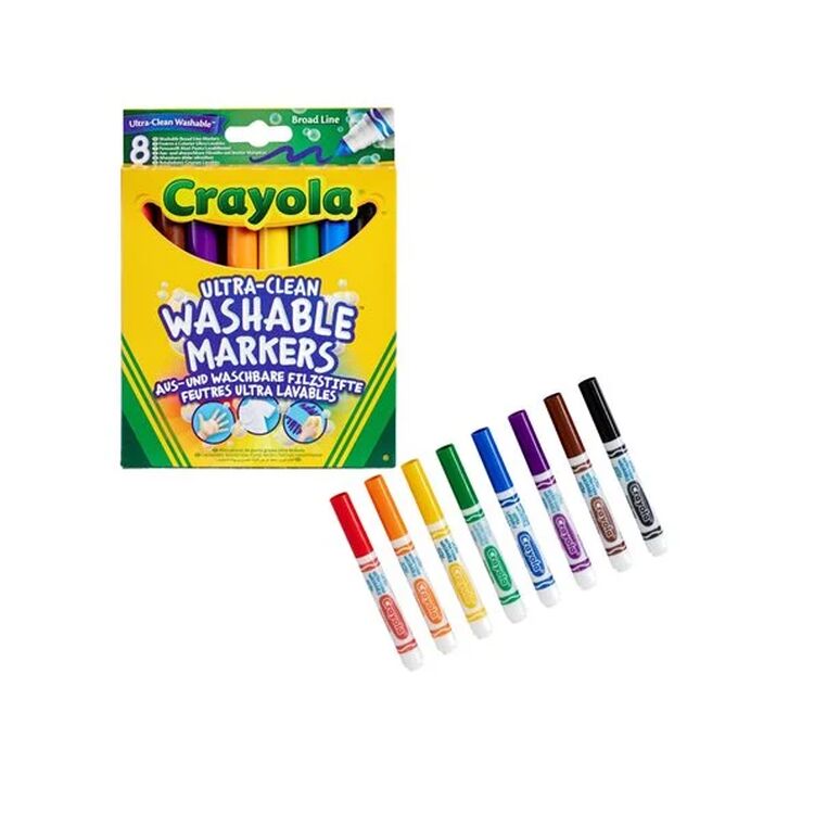 Product 58-8328G Crayola 8 Χονδροί Πλενόμενοι Μαρκαδόροι image