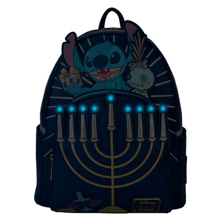 Product Loungefly Disney: Lilo & Stitch - Light Up Menorah Stitch Mini Backpack image