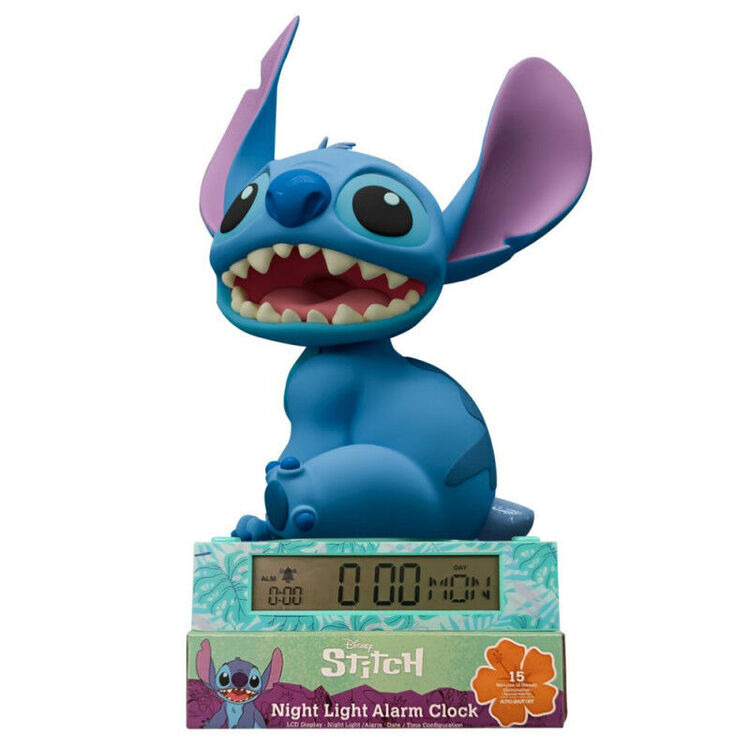 Product Disney Stitch 3D Lamp with Alarm Clock image