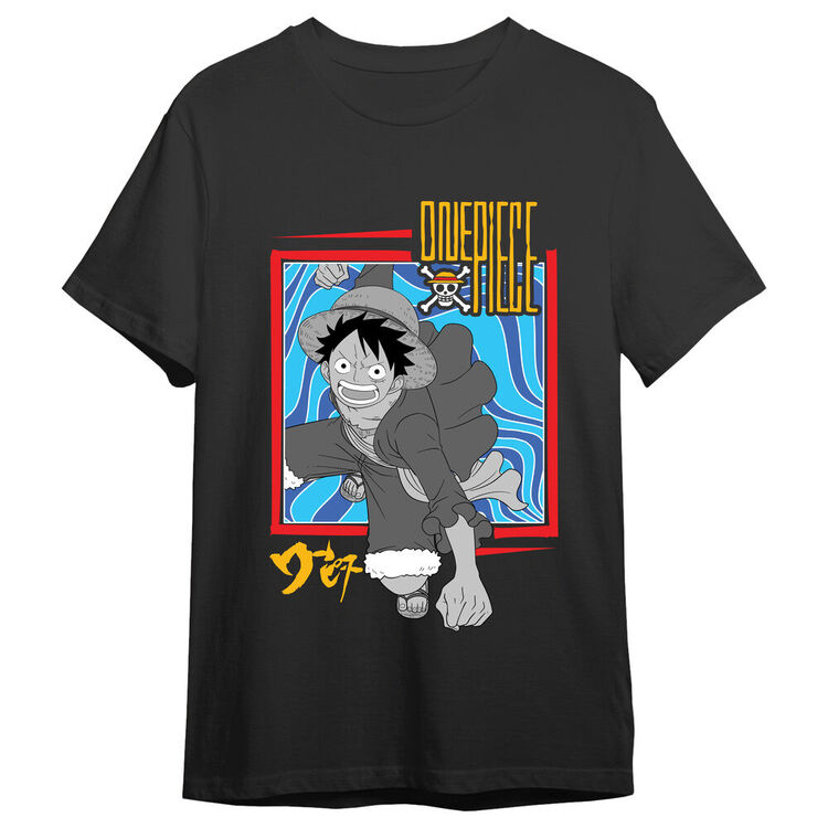 Product One Piece Luffy Attack Black T-shirt image