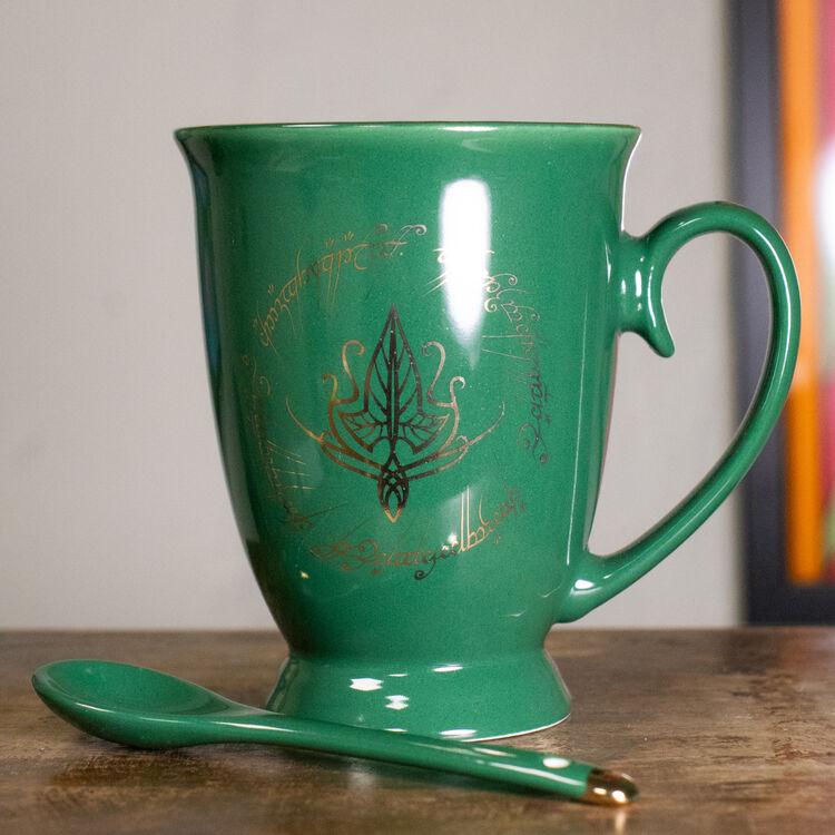 Product Κούπα Lord of the Rings Mug with Spoon, Elegance Collection"Elven Leaf" image