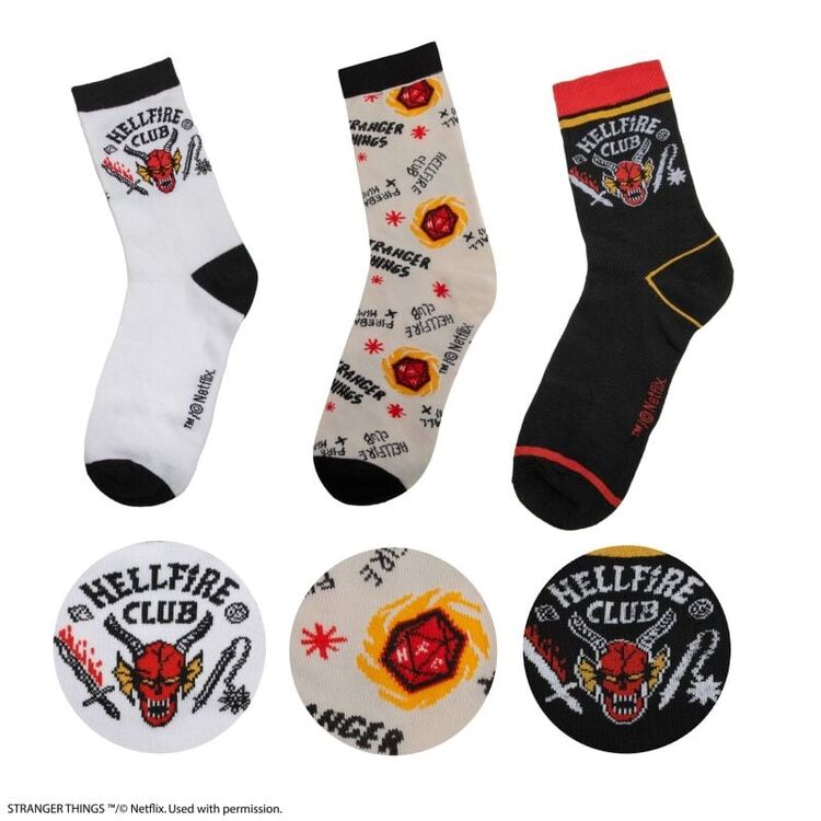 Product Κάλτσες Stranger Things Hellfire Club 3 Pair Socks image