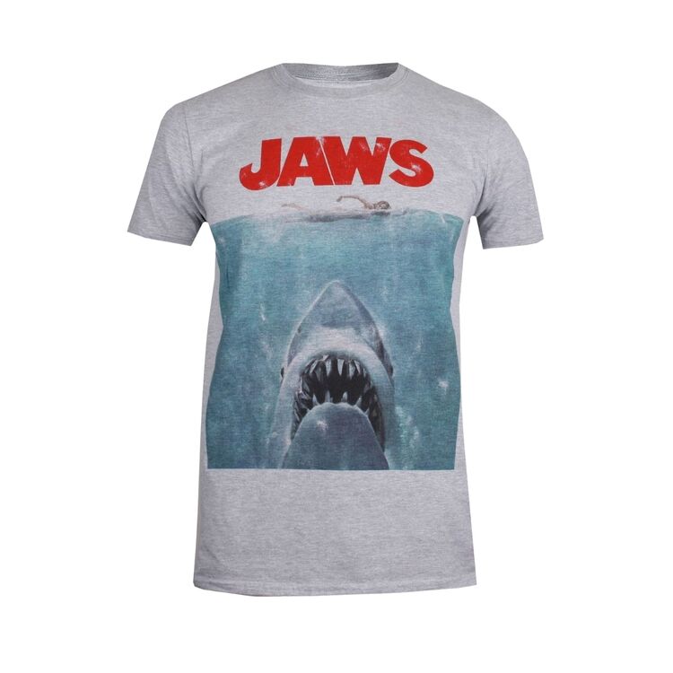 Product Jaws Movie Poster Grey Marl T-shirt image