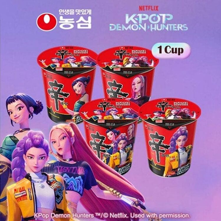 Product K-Pop Demon Hunters Noodles Cup 1pc Random Pick image