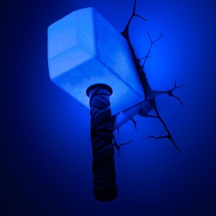 Product Marvel 3D Logo Light Thor Hammer image