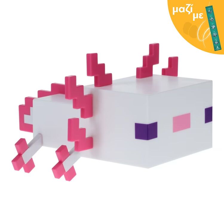Product Minecraft Axolotl Light Along with an Easter Candle image