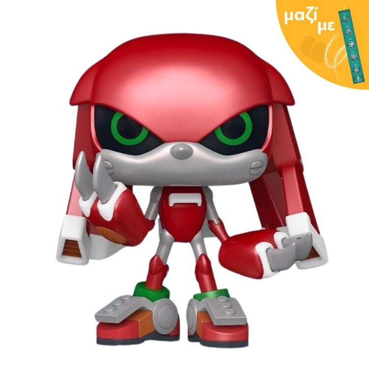 Product Funko Pop! Sonic the Hedgehog - Metal Knuckles (Convention Special Edition) (ToyTokyo Sticker) Along with an Easter Candle image