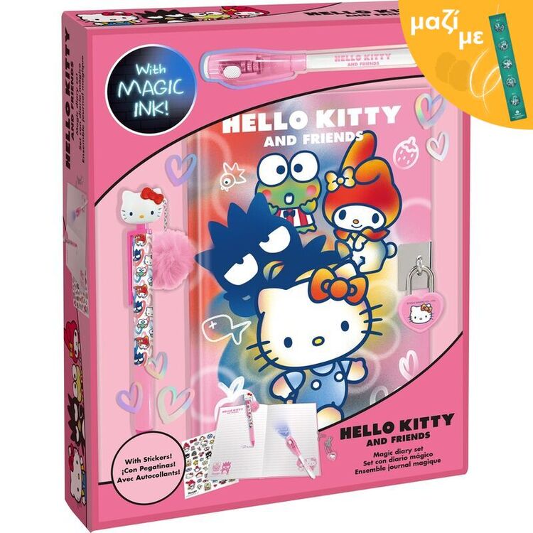 Product Hello Kitty Diary Magic Penn and  Topper pen Along with an Easter Candle image