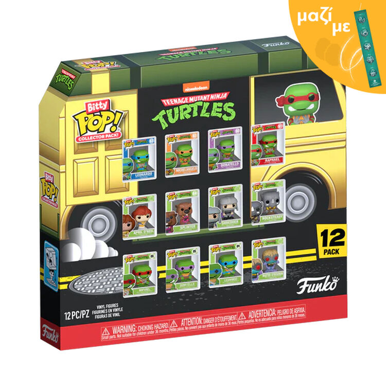Product Φιγούρες Funko Bitty Pop! Teenage Mutant Ninja Turtles 12 pieces Μαζί με Πασχαλινή Λαμπάδα image