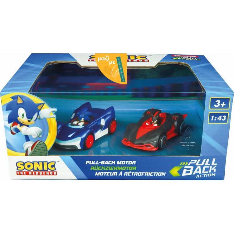 Product Carrera Pull Speed: Team Sonic Racing - Sonic vs. Shadow Twinpack Pull Back Motor - 1:43 (15813023) Along with an Easter Candle image