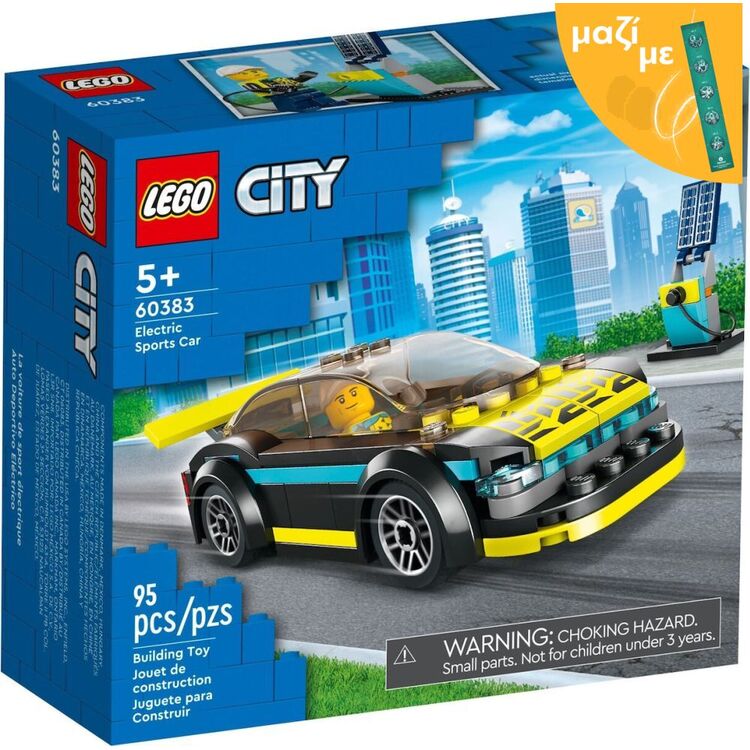 Product LEGO® City: Ηλεκτρικό Σπορ Αυτοκίνητο (60383) Μαζί με Πασχαλινή Λαμπάδα image