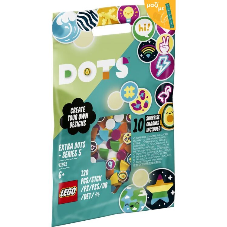 Product LEGO® DOTS: Extra DOTS - Series 5 (41932) Along with an Easter Candle image