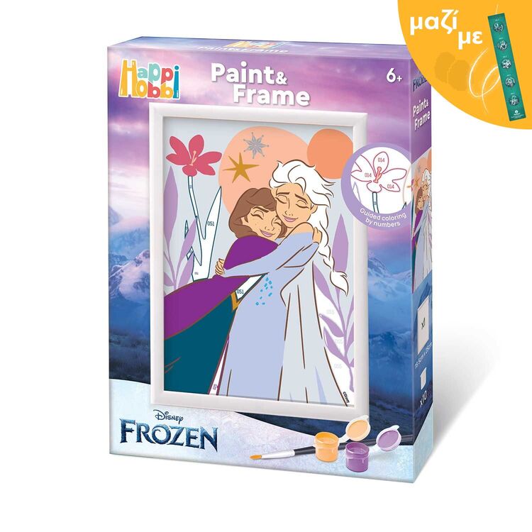 Product AS HappiHobbi Disney: Paint & Frame - Frozen (1038-41034) Along with an Easter Candle image
