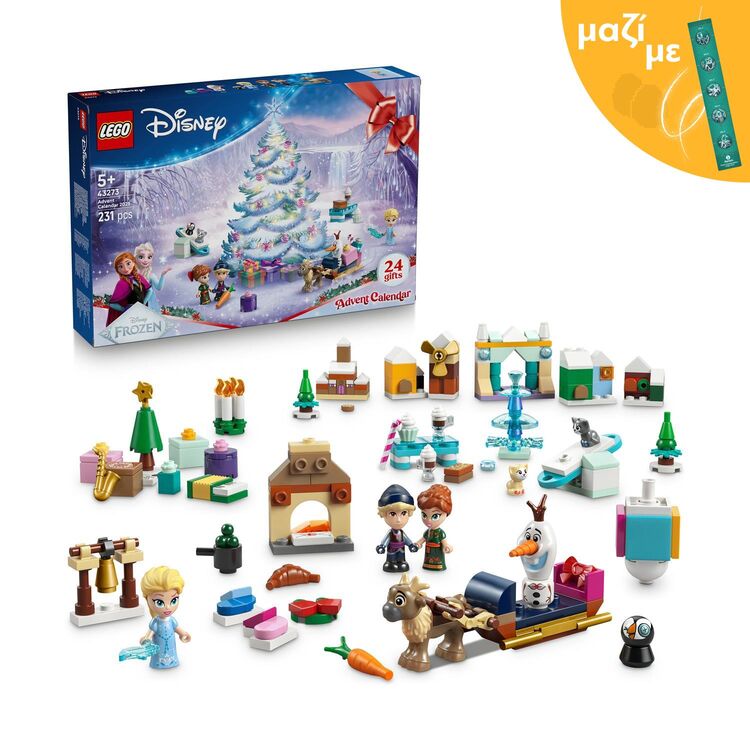 Product LEGO® Disney Frozen: Advent Calendar 2025 (43273) Along with an Easter Candle image