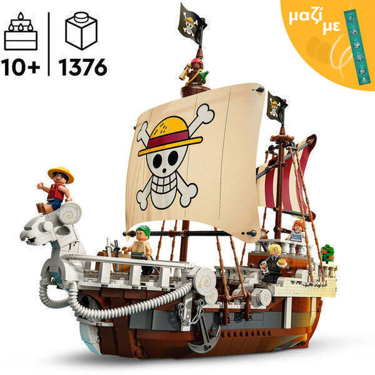 Product LEGO® One Piece: The Going Merry Pirate Ship (75639) Along with an Easter Candle image