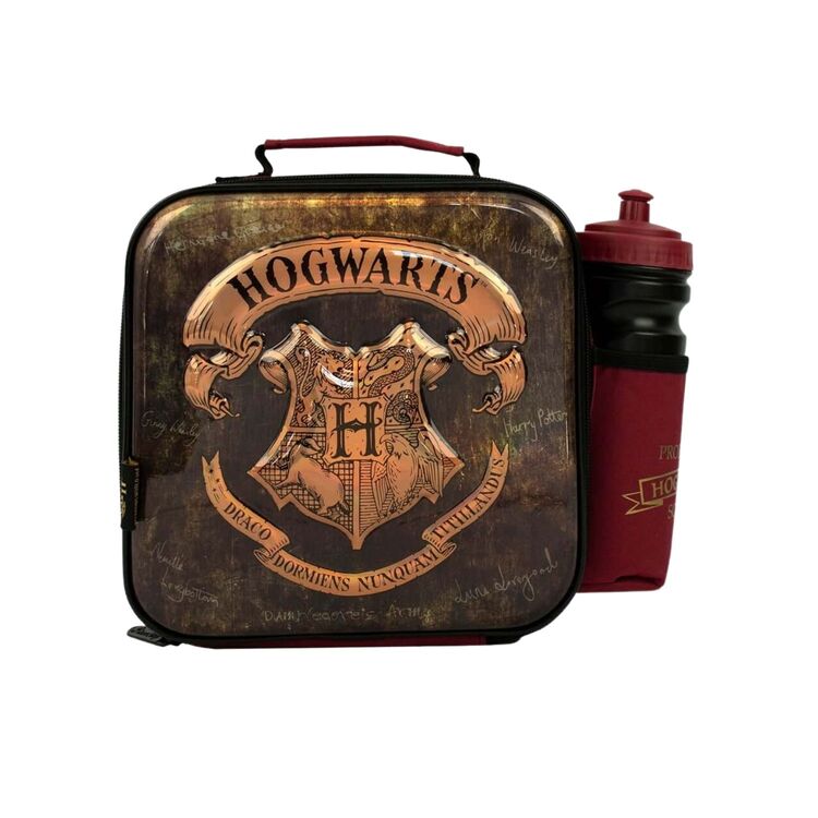Harry Potter 3D Embossed Lunch Bag with Bottle Nerdom
