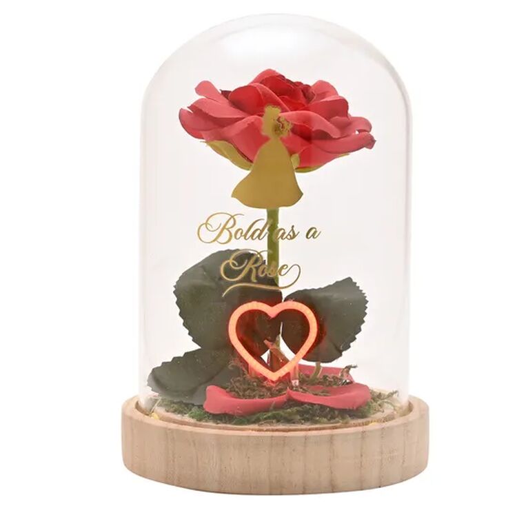 Product Διακοσμητικό Disney Pastel Princess Florals In A Cloche With Neon Light Belle image