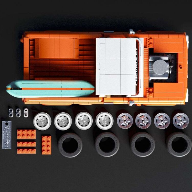 Product Τουβλάκια Mattel Hot Wheels: Elite Series Brick Shop - Chevrolet Custom '62 Chevy Pickup Vehicle (JFT20) image