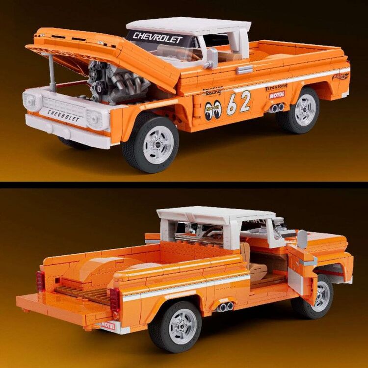 Product Τουβλάκια Mattel Hot Wheels: Elite Series Brick Shop - Chevrolet Custom '62 Chevy Pickup Vehicle (JFT20) image