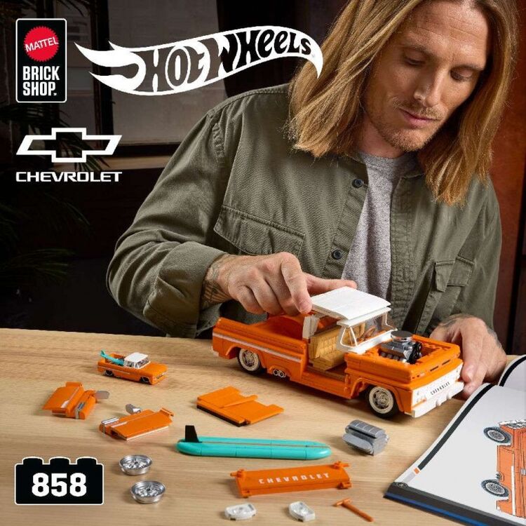 Product Τουβλάκια Mattel Hot Wheels: Elite Series Brick Shop - Chevrolet Custom '62 Chevy Pickup Vehicle (JFT20) image