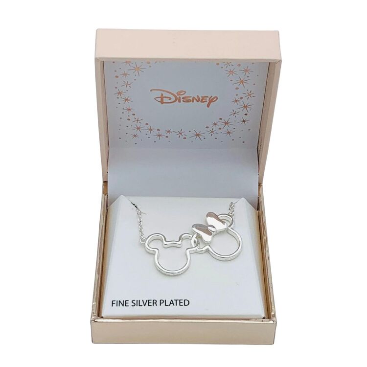 Product Κολιέ Disney Mickey and Minnie in Silver Brass Plated image