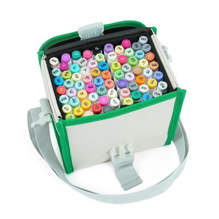 Product OHUHU Honolulu Alcohol Art Markers Set 72 Colours Brush & Chisel image