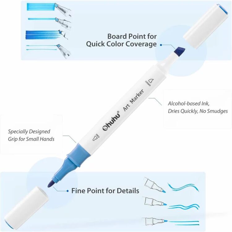 Product Μαρκαδόροι Ohuhu Markers Fine & Chisel Set of 48 image