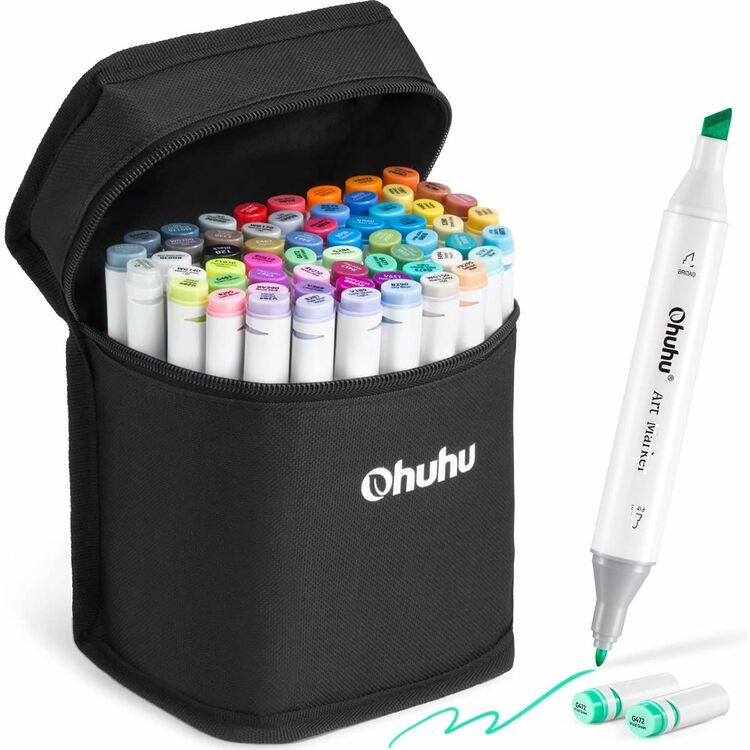 Product Ohuhu Markers Fine and Chisel Oahu 60 Pieces image