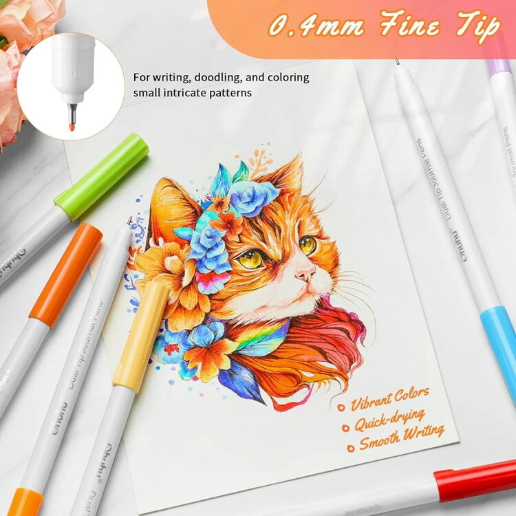 Product Ohuhu Σετ 40 Μαρκαδόρων με Βάση το Νερό Brush & Fineliner image