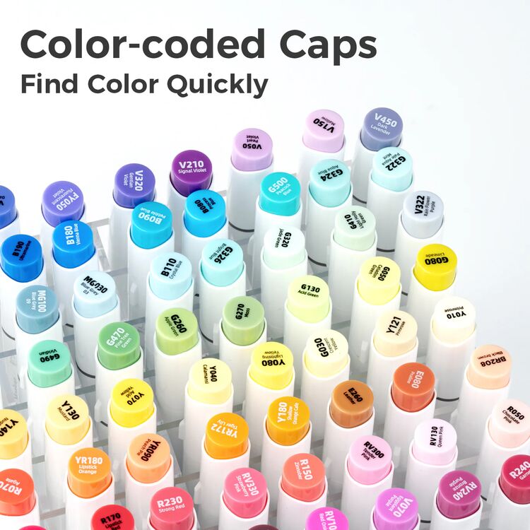 Product Ohuhu Honolulu B Alcohol Art Markers Σετ Μαρκαδόρων 104 Χρωμάτων Brush & Fine image