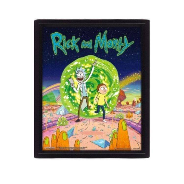 Product Rick and Morty Framed 3D Lenticular Poster Portal  image