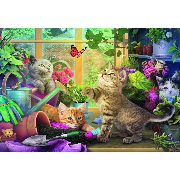 Product Παζλ Ravensburger Puzzle: Feel Well - Cheeky Cats 200 Κομμάτια (12001735) image