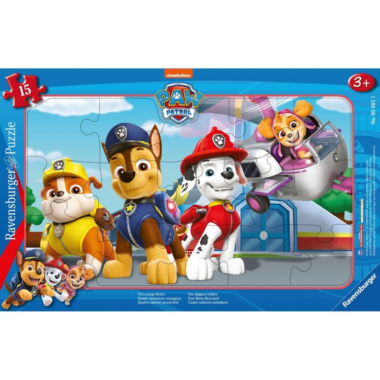Product Παζλ Ravensburger Puzzle: Paw Patrol - Four Brave Rescuers! 15 Κομμάτια ( 05681) image