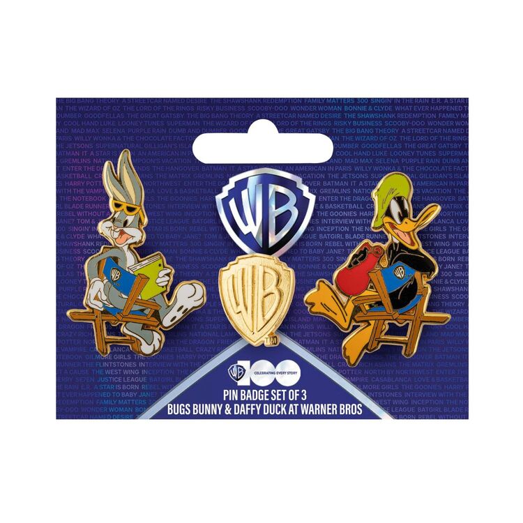 Product Harry Potter Set of 3 pins Bugs and Daffy at Warner Bros Studio Looney Tunes Warner Bros 100th image